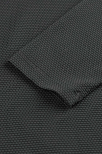 Vente directe d'usine, t-shirt à manches longues pour femmes, col rond, coupe classique, gris foncé uni, haut sportif, design personnalisé - Product Image 3