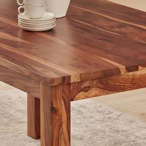 Modern Solid Teak <b>Wooden</b> Rectangle <b>Dining</b> <b>Table</b> <b>Rustic</b> Design Stable Home Furniture 4 Seater - Product Image 2