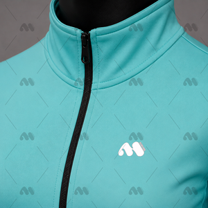Chaqueta de ciclismo para mujer con cremallera, resistente al viento, transpirable, de manga larga, para entrenamiento en bicicleta, ropa deportiva con degradado. - Product Image 6