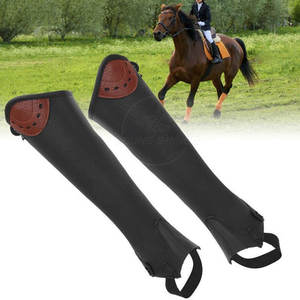 Cuissardes d'équitation demi-cuir respirantes de couleur unie pour usage extérieur, fabriquées au Pakistan – Meilleures ventes - Product Image 3