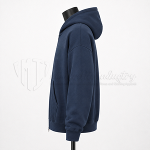 Sudadera con capucha y cremallera completa para hombre, estilo casual urbano, con estampado gráfico, logotipo personalizado - Product Image 5