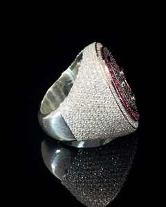 Anillo de Lengua Hip Hop Lick of Death, Chapado en Oro Blanco, Plata de Ley 925, con Diamantes de Moissanita VVS, Joyería para Raperos - Product Image 4