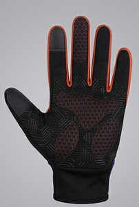 QST Premium unisexe gants de cyclisme doigt complet en Fiber de carbone écran tactile hiver rembourré gants de vélo pour vtt Sports de plein air - Product Image 2