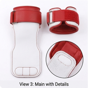 Agarraderas de Cuero PU para Levantamiento de Pesas, Soporte para Muñecas, Agarraderas de Cuero para Entrenamiento, Agarraderas de Cuero Unisex para Levantamiento de Pesas - Product Image 5