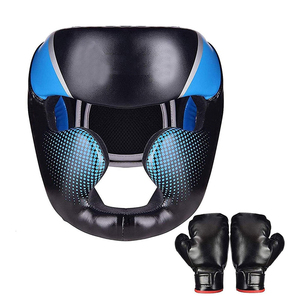 Wholesale Rate Professional Hand Made PU Leather <b>Head</b> Guard High Quality Customized Logo Print Protective Durable Kick Boxing - Product Image 6