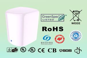 Secador de manos automático de acero inoxidable de alta calidad 70db de alta velocidad 95m 3 años de garantía ODM para marcas de hoteles de primer nivel para - Product Image 3