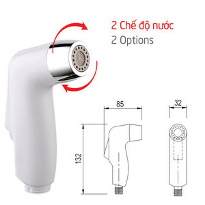 Rociador de Bidé Portátil de Plástico ABS Personalizable OEM/ODM VX102, Shattaf Moderno para Cocina, para Hoteles y Apartamentos, para Baños de Hotel - Product Image 1