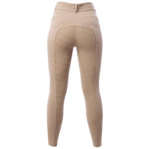 Pantalon d'équitation taille haute pour femme, longueur intégrale, avec poches, fermeture boutonnée, couleur unie, tissu tricoté extensible dans quatre sens, couleur personnalisable - Product Image 6