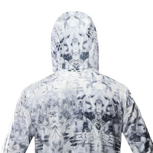 Camisa de Pesca con Capucha para Hombre, Personalizada con Logotipo, 100% Poliéster, UPF 50, Transpirable, de Secado Rápido, Servicio OEM, Color Sólido, Venta al Por Mayor - Product Image 4