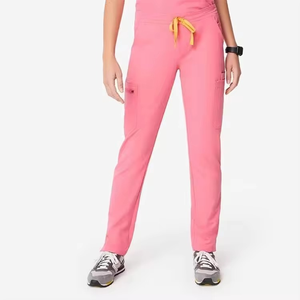 Conjunto de Uniforme Médico Rosa con Cuello en V, Uniformes Profesionales para el Cuidado de la Salud, Ropa de Trabajo de Enfermería Transpirable y Duradera - Product Image 3