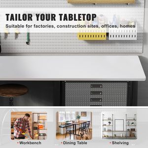 Uni Table Top 55\" X 28\" X 1\" Rectangular Countertop Height <b>Adjustable</b> Electric Standing <b>Desk</b> Frame Holds <b>Office</b> Furniture - Product Image 6
