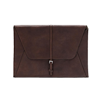 Tas Laptop Kulit Asli Premium Unisex, Logo Embos, Anti Air, Anti Guncangan, Pelindung Laptop 13-15 Inch