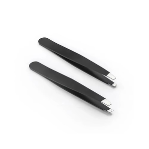 Precision Slant Tweezers Stainless Steel <b>Pointed</b> Tip for Effortless Brow Shaping & Fine Hair <b>Removal</b> - Product Image 1