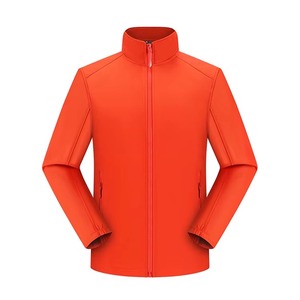 Wholesale Custom Clothing Logo Stand Collar Unisex Casual <b>Parkas</b> Windbreaker Breathable Softshell Zipper Closure Work Jacket - Product Image 5