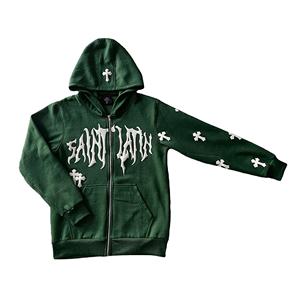 Ventes en gros de sweats à capuche personnalisés de haute qualité, imprimés en relief, streetwear, 100% coton lourd, sweats à capuche pour hommes, imprimés en relief 3D - Product Image 4