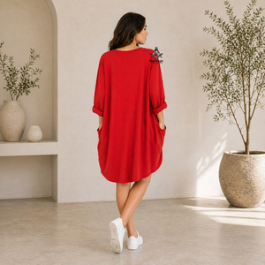 Robe longue en coton brodée pour femmes, insignes maçonniques héritages Delta Sigma Sorors |   Broderie personnalisée pour femmes de la confrérie - Product Image 4