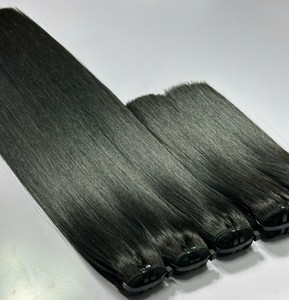 Hot selling Natural Black Wavy Weft Color Hair 100% Raw Vietnamese Human Hair No <b>tangle</b> No Shedding Wholesale - Product Image 5