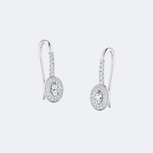 Pendientes de Diamantes Cultivados en Laboratorio Chapados en Oro Rosa para Mujer, Corte Brillante, Joyería Clásica para Boda, Engaste Pavé, Certificados, de ZAWO HOUSE - Product Image 1