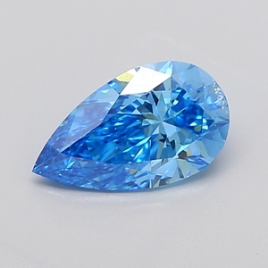 Diamant de laboratoire CVD certifié IGI de 1,55 carat, taille poire, couleur bleu vif fantaisie, clarté VS2, polissage excellent, gemme lâche de luxe premium - Product Image 4