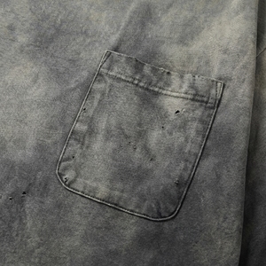 T-shirt oversize délavé à l'acide |   T-shirt vintage délavé à poches en tissu épais |   Fabricant de vêtements streetwear sur mesure OEM - Product Image 4