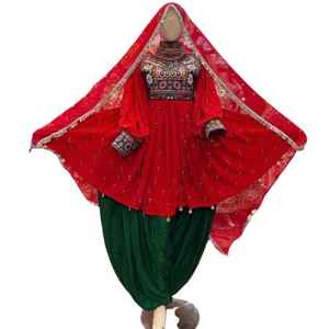 Robes de mariée élégantes, robes afghanes faites à la main pour femmes, mode ethnique, vêtements traditionnels de haute qualité pour femmes, port confortable - Product Image 1