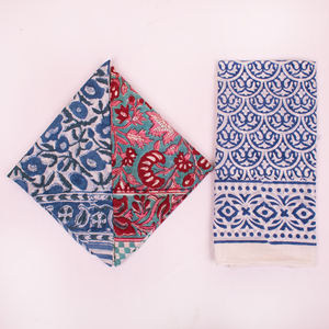 Pañuelo Cuadrado de Algodón con Estampado Artesanal Craftjaipur, Elegante y Multifuncional, para la Cabeza, el Cuello o las Manos, Estilo Bohemia - Product Image 3