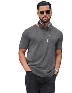 เสื้อยืดผู้ชายสไตล์วินเทจคุณภาพสูง แบบเรียบง่าย แขนสั้น ผ้าฝ้ายอย่างดี ไซส์ใหญ่ ลดราคา - Product Image 5