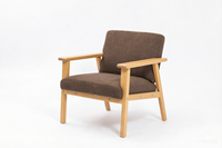 Fauteuil ergonomique moderne en bois pour bureau à domicile, entrepôt, hôtel, extérieur, villa, avec dossier réglable et revêtement en tissu
