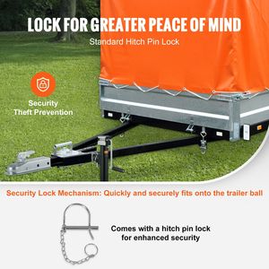 Acoplador de Remolque Recto de Alta Resistencia con Capacidad para 3500 Libras, Bola de Enganche de 2 Pulgadas y Soportes de Montaje de 2 Pulgadas - Product Image 5