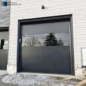 Porte de <span class=keywords><strong>garage</strong></span> sectionnelle automatique à télécommande pour 2 voitures avec fenêtres – Meilleur prix - Product Image 1