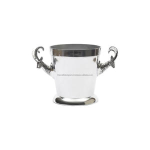 2024 estilo único champán enfriador de vino y Barware bebida bañera cerveza whisky cubo de hielo botellas enfriador cubo cabeza de caballo mango - Product Image 5