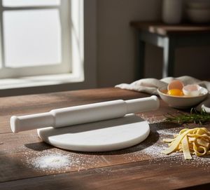 Rodillo y Tabla de Amasar de Madera Pulida, Chakla Belan Lisa para Resultados Perfectos al Amasar - Product Image 4