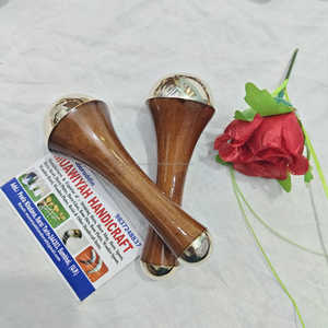 Bâton de massage Kansa en bois de la meilleure qualité, avec manche en bois naturel, outil de sculpture pour les pieds et le visage, outil de massage corporel pour le dos en bronze et bois - Product Image 4