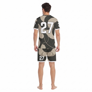 Camiseta de Fútbol para Hombre, 100% Poliéster, Cuello en V, Manga Corta, Corte Regular, Sublimación Personalizada, Ropa Deportiva de Equipo - Product Image 4