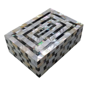 Wholesale Mother Of Pearl Jewelry <b>Box</b> <b>Vintage</b> MOP Shell Inlay Keepsake Chest Handmade Trinket Organizer <b>Box</b> For Premium Wedding - Product Image 6