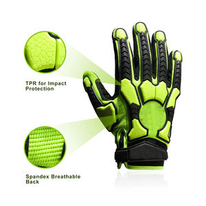 Gants de mécanicien en coton anti-coupure Sandy Level 5, compatibles écran tactile, avec revêtement en nitrile, anti-vibration et protection contre les chocs TPR - Product Image 5