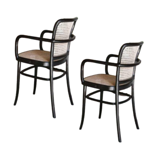 <b>Retro</b> Antique Design Single <b>Dining</b> <b>Chairs</b> For Hotel Bar and Coffee Wooden <b>Chairs</b> Rattan Back For Patio Outdoor Affordable Price - Product Image 4