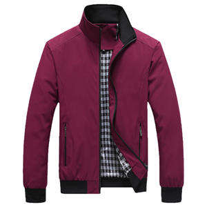 Blouson bomber pour homme, streetwear décontracté, hiver, couleur unie, grande taille, réversible, anti-UV, coupe-vent - Product Image 3