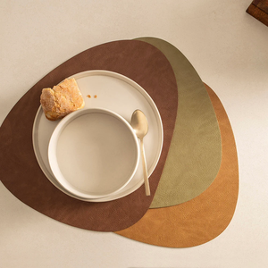 Napperons ovales antidérapants, napperons de table ovales noirs et orange, napperons de table modernes en tissu, napperon ovale - Product Image 5