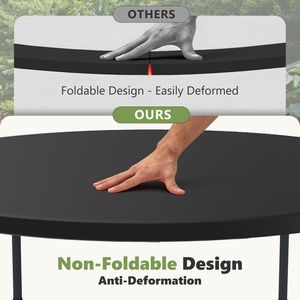 71 Inch White Blow Molded <b>Plastic</b> <b>Foldable</b> Round <b>Table</b> - Product Image 6