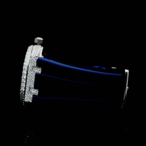 Reloj Rectangular de Lujo con Incrustaciones de Diamantes Moissanite, Completamente Cubierto de Acero Inoxidable, Cristal de Zafiro, Esfera con Fecha, Estilo Hip Hop, para Hombre - Product Image 3