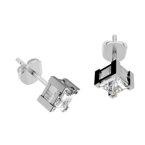 ต่างหูทองคำแท้ 14K ทรงเจ้าหญิง ประดับเพชรโมอิสซาไนต์ 2 กะรัต 5.5 มม. แบบสี่ขา ตัวเรือน VVS1 สี D สำหรับผู้หญิง เครื่องประดับงานแต่งงาน ขายส่ง - Product Image 4