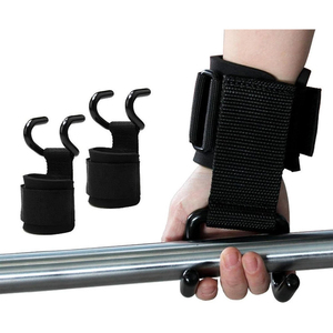 Crochets de barre de musculation robustes pour haltérophilie, sangles de poignet professionnelles avec crochets de barre en métal, qualité OEM supérieure - Product Image 4