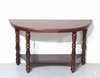 Console élégante en bois massif avec finition lisse pour l'entrée, le couloir, le salon et la présentation décorative