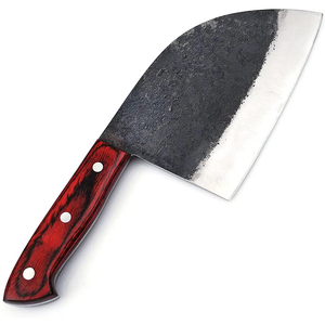 Couteau de chef Burraq artisanal en acier au carbone de qualité industrielle, couteau multifonctionnel à motif goutte de pluie, étui en cuir, 10 pouces - Product Image 2
