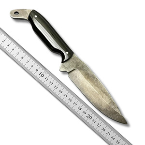 Cuchillo de Caza Forjado a Mano Personalizado, Cuchillos de Supervivencia Bushcraft de Espiga Completa, Mango de G10 Negro, Hoja Fija de Acero al Carbono para Camping al Aire Libre - Product Image 3