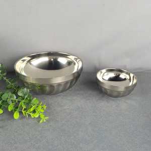 Juego de Tazones para Arroz de Acero Inoxidable Premium, Recipientes para Sopa de Metal Duradero, Resistentes al Calor, Color Plateado, para Hogar y Restaurante - Product Image 1