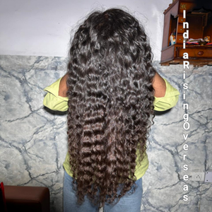 Peluca frontal de encaje HD 13x4, cabello indio rizado Remy, doble densidad 250%, longitud media, venta directa de fábrica, alta calidad premium. - Product Image 1