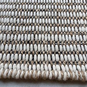 Hand Woven Wool and Jute Rug – Farmhouse Decor, Pet-Friendly - Product Image 1