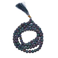 Mala en Agate pour la Prière Hindoue et le Reiki, Écologique et Guérisseur |   Mala en Agate sculpté, souvenir mascotte de l'amour, provenant du Gujarat